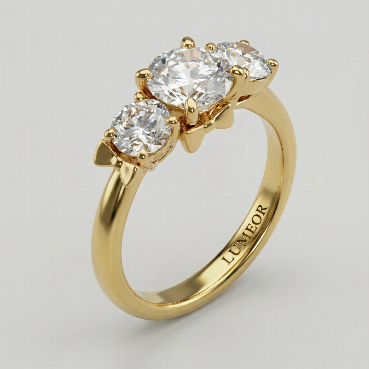 Bow Motif Three-Stone