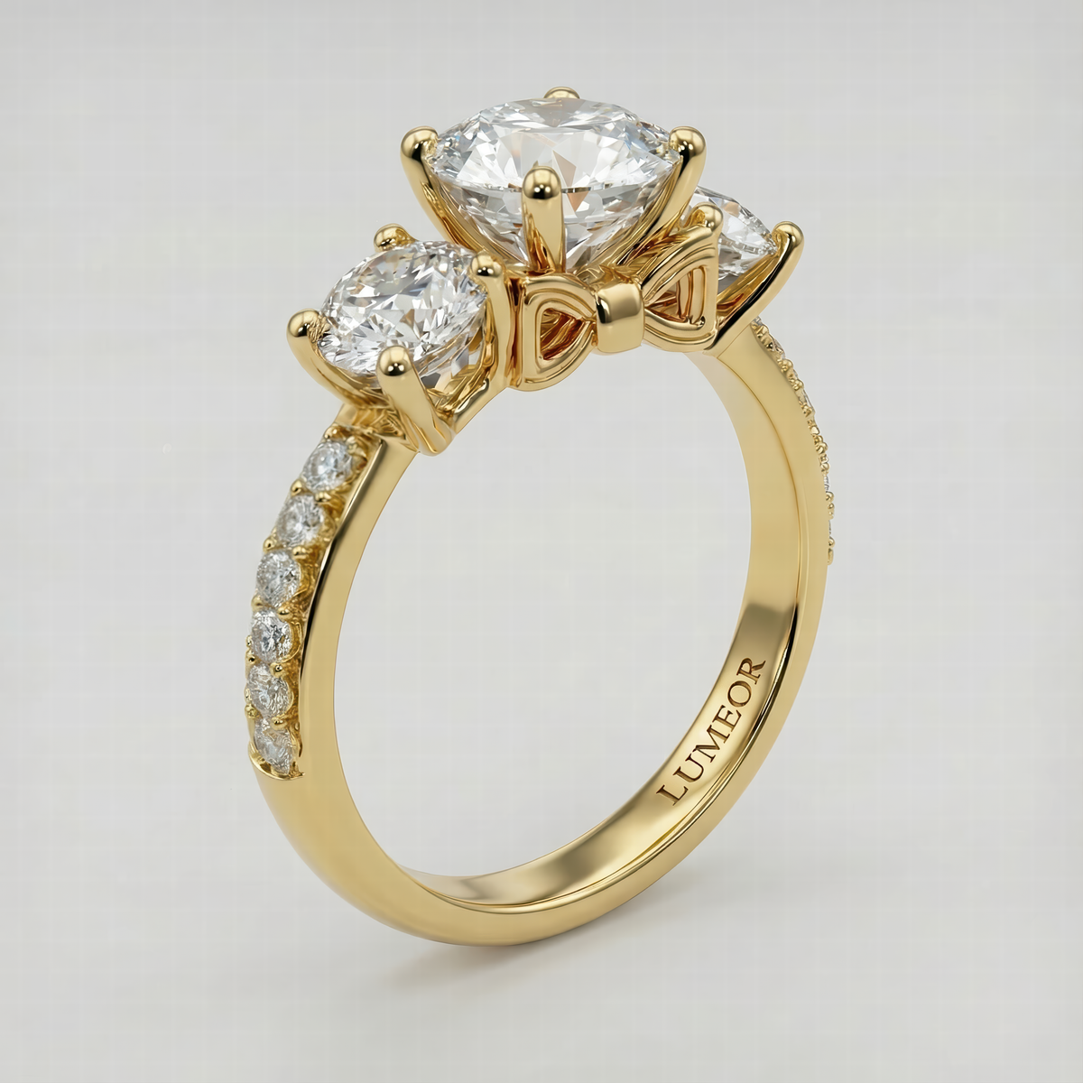 Two Bow Motif Pave