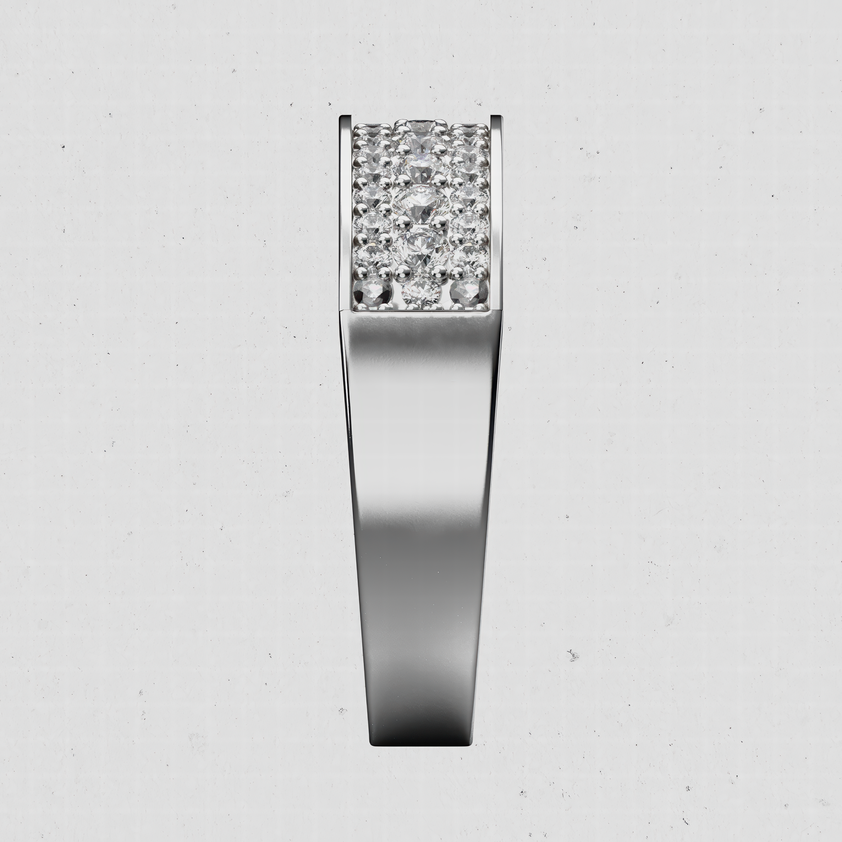 14K Gold Pavé Laboratory-Diamond Band (Wide Comfort Fit)